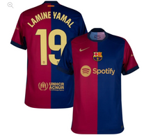 Load image into Gallery viewer, New Barcelona Home Soccer Football Jersey 2024/2025 Men Adult PEDRI #8 LEWANDOWSKI #9 LAMINE YAMAL #19