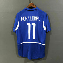 Load image into Gallery viewer, Retro Brazil Away Soccer Football Jersey World Cup 2002 Men Adult RONALDINHO #11
