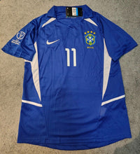 Load image into Gallery viewer, Retro Brazil Away Soccer Football Jersey World Cup 2002 Men Adult RONALDINHO #11