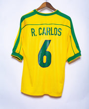 Load image into Gallery viewer, Retro Brazil Home Soccer Football Jersey World Cup 1998 Men Adult R.CARLOS #6