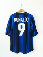 Load image into Gallery viewer, Retro Inter Milan Home Soccer Jersey 1999/2000 Men Adult Roundneck RONALDO #9
