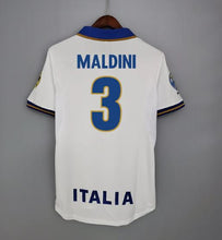 Load image into Gallery viewer, Retro Italy Away Soccer Jersey 1996 Men Adult MALDINI #3 DEL PIERO #14 ZOLA #21