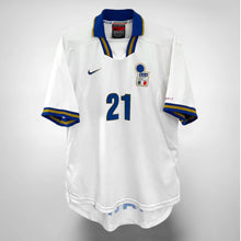Load image into Gallery viewer, Retro Italy Away Soccer Jersey 1996 Men Adult MALDINI #3 DEL PIERO #14 ZOLA #21