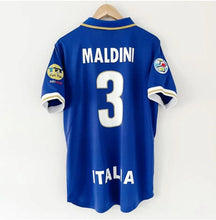 Load image into Gallery viewer, Retro Italy Home Soccer Jersey 1996 Men Adult MALDINI #3 DEL PIERO #14 ZOLA #21