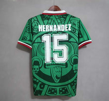 Load image into Gallery viewer, Retro Mexico Home World Cup 1998 Soccer Football Jersey Men Adult BLANCO #11 HERNANDEZ #15