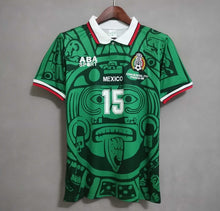 Load image into Gallery viewer, Retro Mexico Home World Cup 1998 Soccer Football Jersey Men Adult BLANCO #11 HERNANDEZ #15