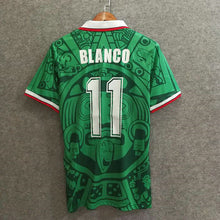 Load image into Gallery viewer, Retro Mexico Home World Cup 1998 Soccer Football Jersey Men Adult BLANCO #11 HERNANDEZ #15