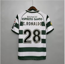 Load image into Gallery viewer, Retro Sporting CP Home Soccer Football Jersey 2001-2003 Men Adult C.RONALDO #28
