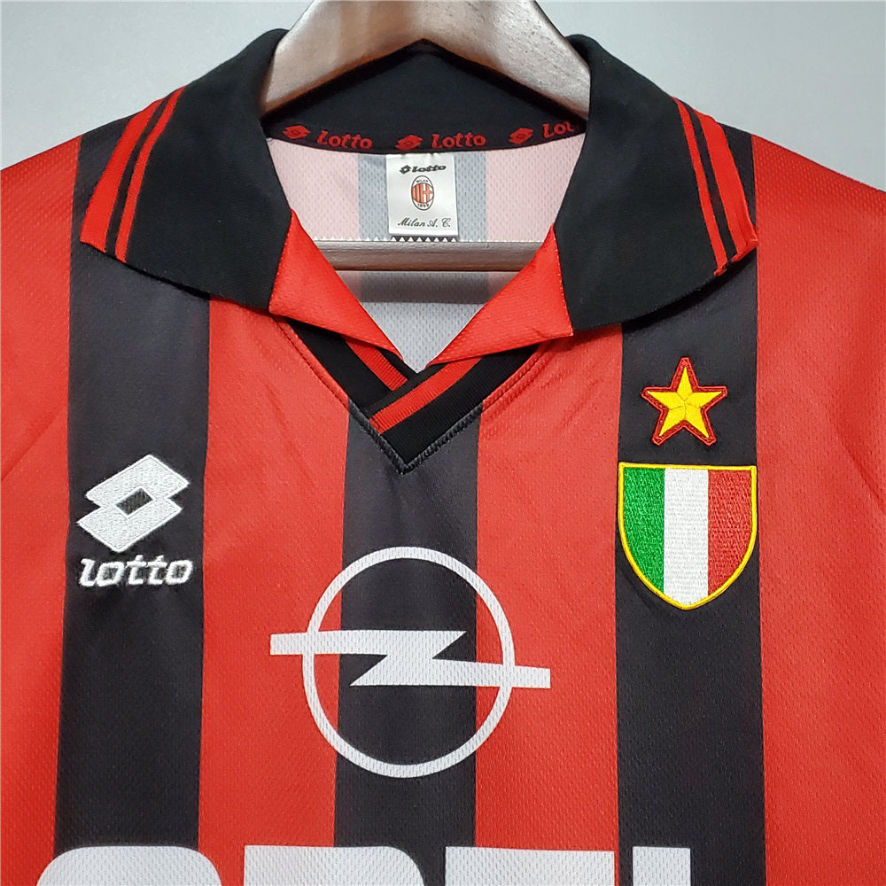 finekeys Retro AC Milan Home Soccer Football Jersey 1996/1997 Men Adult XL / Blank