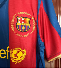 Load image into Gallery viewer, Retro Barcelona Home Soccer Jersey 2007/2008 50th Anniversary Men Adult