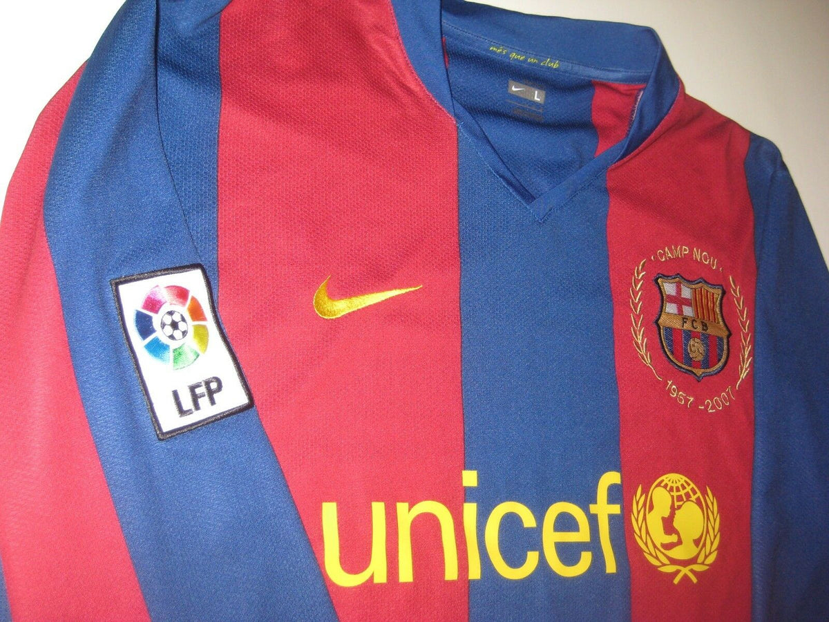 finekeys Retro Barcelona Home Soccer Jersey 2003/2004 Men Adult Ronaldinho #10 XXL / Ronaldinho #10