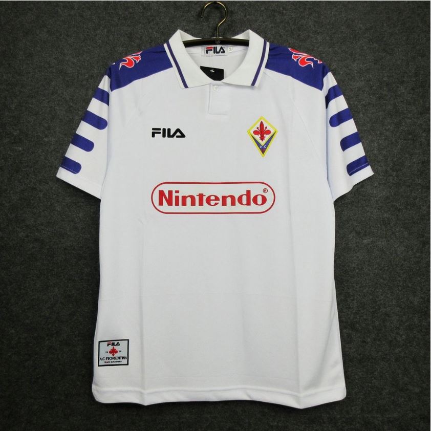 finekeys Retro Fiorentina Away Soccer Football Jersey 1992/1993 Men Adult Batistuta #9 M / Batistuta #9