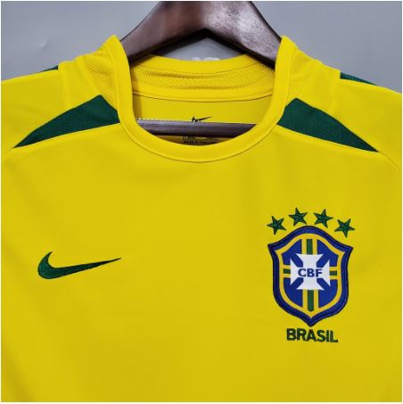 VINTAGE Brasil Brazil Jersey Adult Large Yellow Green Soccer FIFA World Cup  Mens