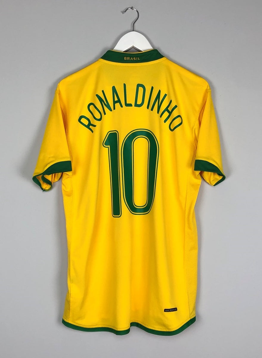 Ronaldinho Brazil 2006 World Cup Home Soccer Jersey Shirt M SKU# 10388 –  foreversoccerjerseys