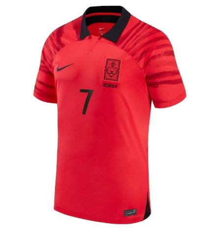 finekeys New South Korea Away Soccer Jersey World Cup 2022 Men Adult H M Son #7 XL / Any Name & Number