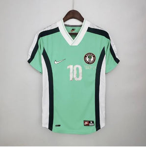 Retro Nigeria Home Soccer Jersey 1998 Men Adult KANU #4 OKOCHA #10