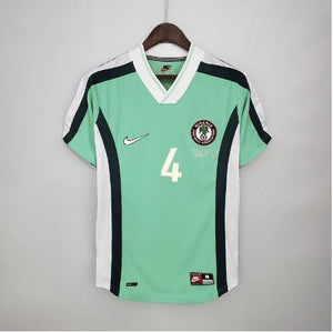 Retro Nigeria Home Soccer Jersey 1998 Men Adult KANU #4 OKOCHA #10