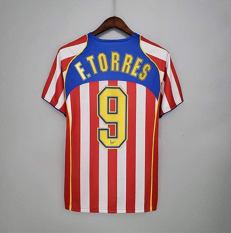 Retro Atletico Madrid Home Soccer Jersey 2004/2005 Men Adult F.TORRES #9