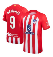 Load image into Gallery viewer, Atletico Madrid Home Soccer Jersey 2023/2024 Men Adult GRIEZMANN #7 MEMPHIS #9 MORATA #19
