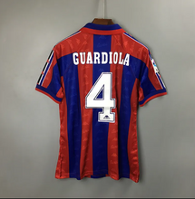 Load image into Gallery viewer, Retro Barcelona Home Soccer Football Jersey 1996/1997 Men Adult GUARDIOLA #4

