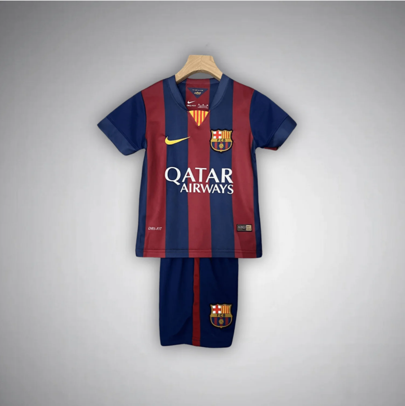 Retro Barcelona Home Kids Soccer Jersey 2014/2015 Men Adult