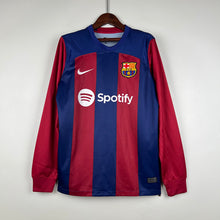 Load image into Gallery viewer, New Season Barcelona Long Sleeve Home Soccer Jersey 2023/2024 Men Adult
