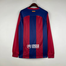 Load image into Gallery viewer, New Season Barcelona Long Sleeve Home Soccer Jersey 2023/2024 Men Adult
