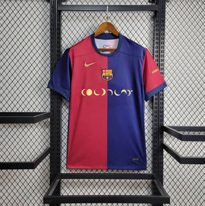 New Barcelona Home Soccer Football Jersey 2024/2025 Men Adult COLDPLAY Edition