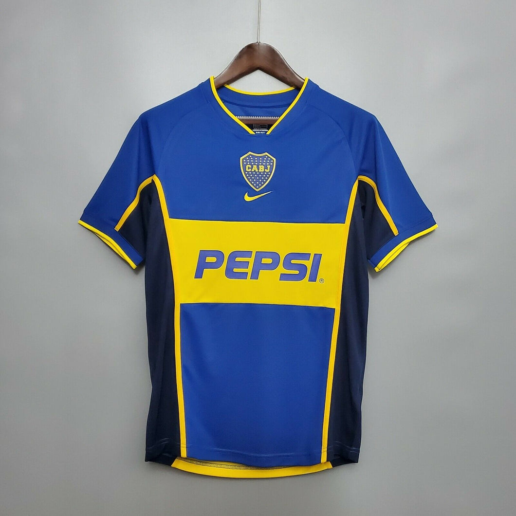 Retro Boca Juniors Home Soccer Jersey 2002/2003 Men Adult