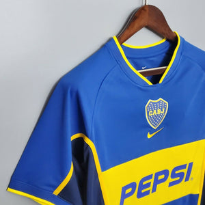 Retro Boca Juniors Home Soccer Jersey 2002/2003 Men Adult