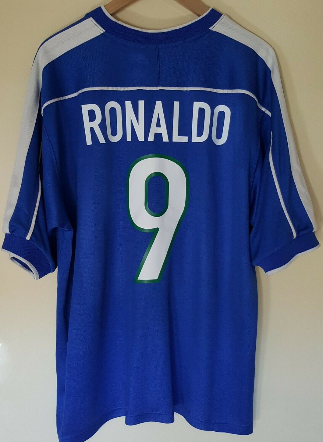 Retro Brazil Away Soccer Football Jersey World Cup 1998 Men Adult RONALDO #9