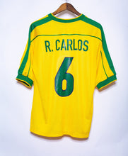 Load image into Gallery viewer, Retro Brazil Home Soccer Football Jersey World Cup 1998 Men Adult R.CARLOS #6
