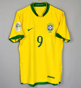 Retro Brazil Home Soccer Football Jersey World Cup 2006 Men Adult RONALD0 #9