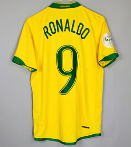 Retro Brazil Home Soccer Football Jersey World Cup 2006 Men Adult RONALD0 #9