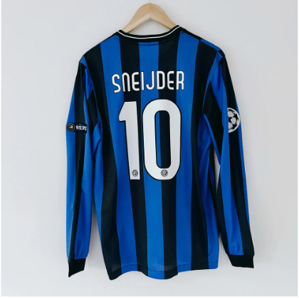 Retro Inter Milan Home Long Sleeve Soccer Jersey Final UCL 2010 Men Adult SNEIJDER #10