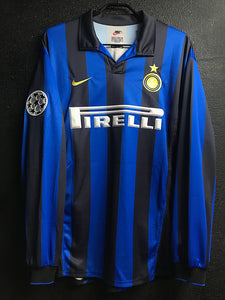 Retro Inter Milan Home Long Sleeve Soccer Jersey 1998/1999 Men Adult RONALDO #9