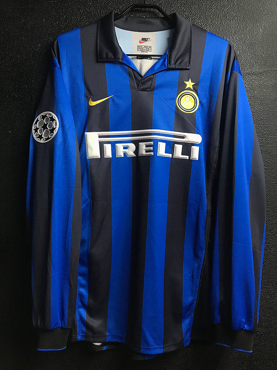 Retro Inter Milan Home Long Sleeve Soccer Jersey 1998/1999 Men Adult RONALDO #9