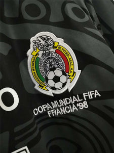 Retro Mexico Third Black World Cup 1998 Soccer Jersey Men Adult