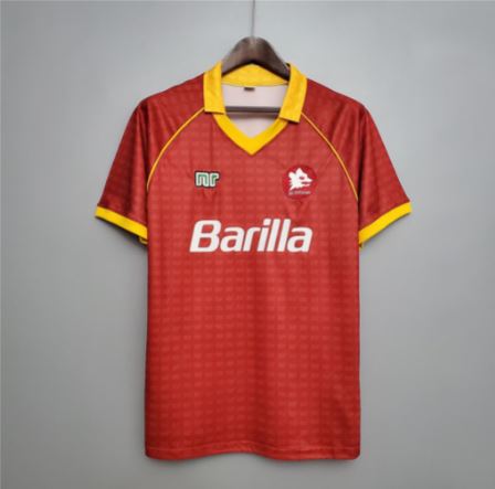 Retro AS Roma Home Soccer Jersey 1990/1991 Men Adult