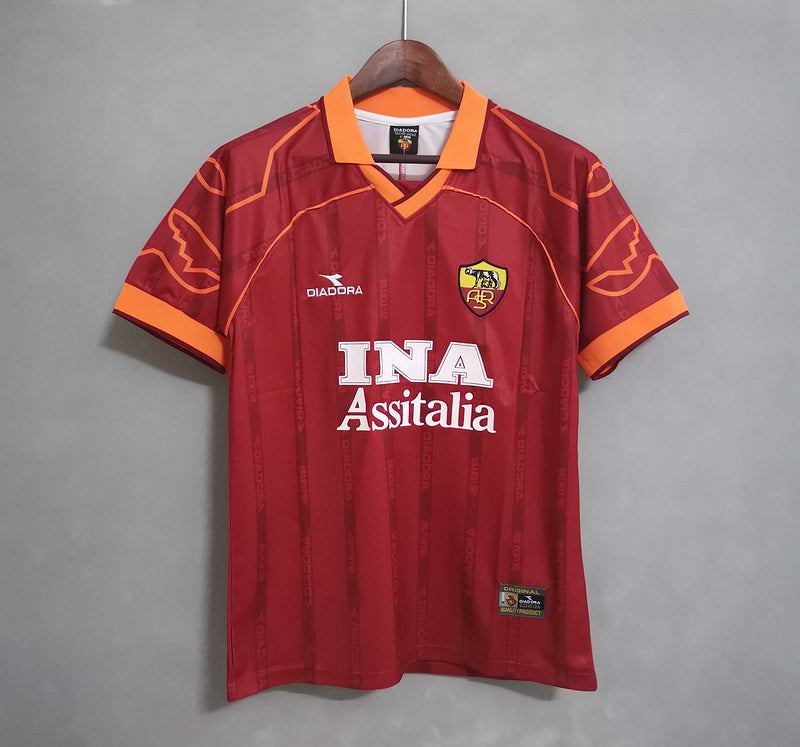 Retro AS Roma Home Soccer Jersey 1999/2000 Men Adult TOTTI #10