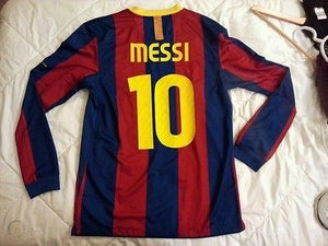 Retro Barcelona Home Long Sleeve Soccer Jersey 2010/2011 Men Adult MESSI #10