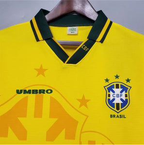 Retro Brazil Home Soccer Football Jersey World Cup 1994 Men Adult
