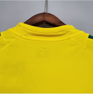 Retro Brazil Home Soccer Football Jersey World Cup 2002 Men Adult