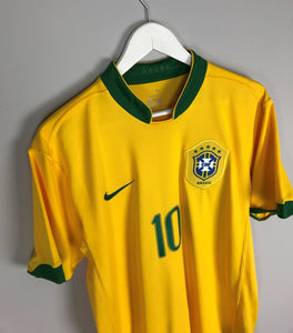 Retro Brazil Home Soccer Football Jersey World Cup 2006 Men Adult RONA –  finekeys