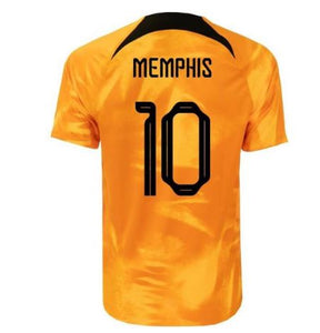 New Netherlands Holland Home Soccer Jersey World Cup 2022 Men Adult VIRGIL #4 MEMPHIS #10