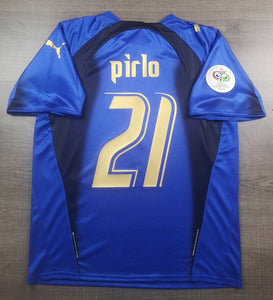 Retro Italy Home Soccer Jersey World Cup 2006 Men Adult PIRLO #21