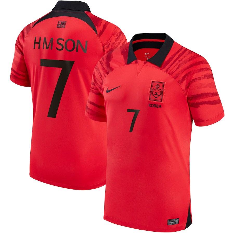 finekeys New South Korea Away Soccer Jersey World Cup 2022 Men Adult H M Son #7 XL / Any Name & Number