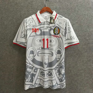 Retro Mexico Away World Cup 1998 Soccer Football Jersey Men Adult BLANCO #11