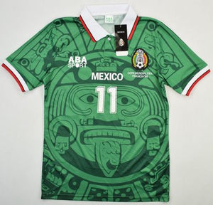 Retro Mexico Home World Cup 1998 Soccer Football Jersey Men Adult BLANCO #11