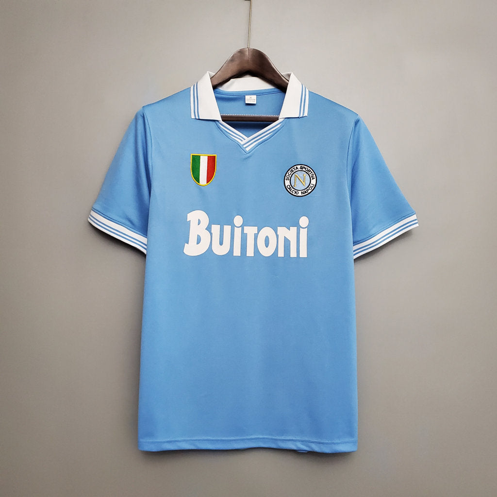 Retro Napoli Home Soccer Jersey 1986/1987 Men Adult Fan Version